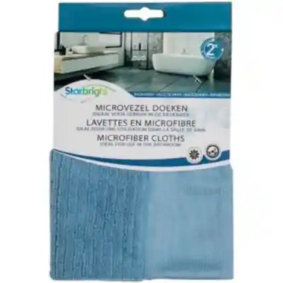 1074053 - MICROVEZEL DOEK 35X35CM BADKAMER 2 ST STARBRIGHT