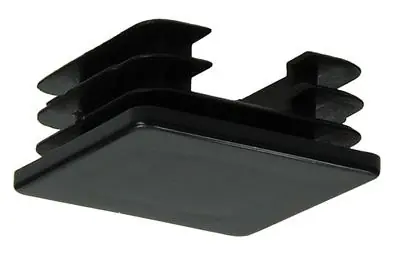 1047749 - INSTEEKDOP KUNSTSSTOF ZWART 30 X 30 MM 4 ST/PCS