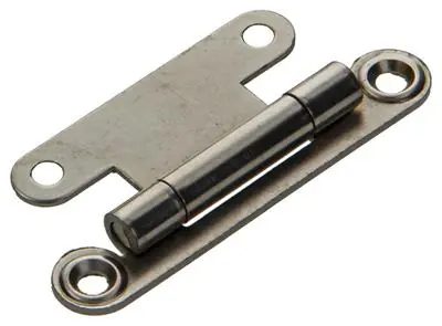 1013900 - 2 SEMI VERBORGEN KASTSCHARN. VERNIKKELD H 66 x B 30 mm