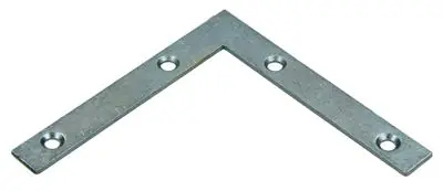 1013304 - 8 PLATTE WINKELHAKEN VERZINKT 75X75X10X2MM
