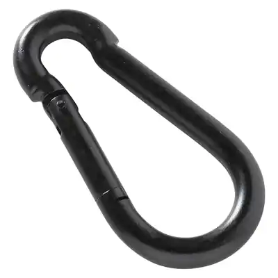 1072155 - MACK 1 KARABIJNHAAK + VEER 10 X 100MM ZWART