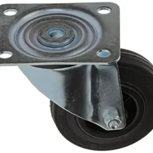 1049122 - ZWENKWIEL BEVESTIGINGSPLAAT RUBBER MET NYLON VELG 100MM