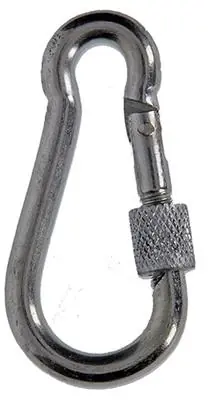 1008494 - MACK 1 KARABIJNHAAK + BORGSL. 6 X 60MM VERZINKT