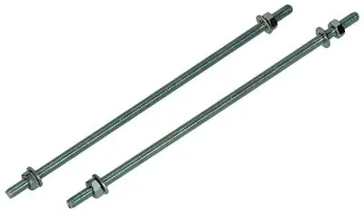 1017662 - DRAADEINDE + SLUITRING + MOER VERZ. 2ST M6 X 200 MM