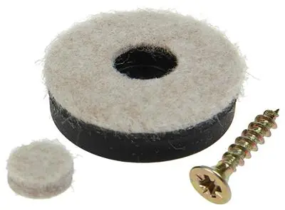 1048782 - VERSTERKTE VILT + SCHROEF BRUIN Ø 30 MM 4 ST/PCS