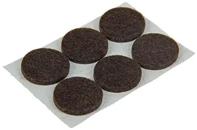 1047680 - VILTPASTILLE ZELFKLEVEND BRUIN Ø 22 MM 12 ST/PCS