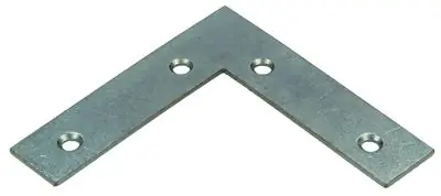 1013586 - 8 PLATTE WINKELHAKEN VERZINKT 75X75X18X2MM