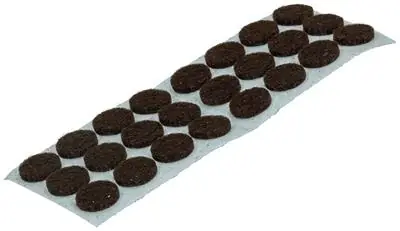 1047664 - MEUBELVILTJE ZELFKLEVEND BRUIN Ø 13 MM 24 ST/PCS