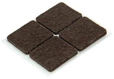 1047695 - VILTPASTILLE ZELFKLEVEND BRUIN 25 X 25 MM 12 ST/PCS