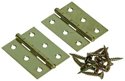 1013338 - 2 SMALLE SCHARNIEREN MESSING H 50 x B 30 mm