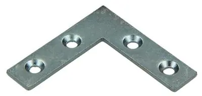 1013301 - 8 PLATTE WINKELHAKEN VERZINKT 40X40X10X2MM