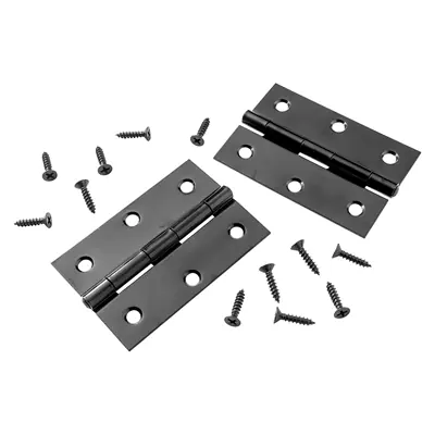 1071171 - 2 ZWARE SCHARNIEREN ZWART H 90 X B 60 MM