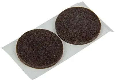 1047681 - VILTPASTILLE ZELFKLEVEND BRUIN Ø 35 MM 6 ST/PCS