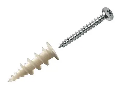 1008007 - CELO GIPSPLAATPLUGGEN MET SCHROEF NYLON 9GKDPZ 6 STUKS