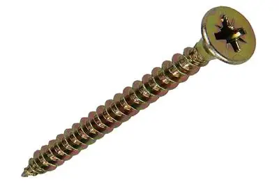 1017257 - SPAANPLAATSCHROEF VZ KOP GEELVERZ.10 ST 5,0 X 50 MM