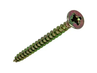 1017967 - SPAANPLAATSCHROEF VZ KOP GEELVERZ. 55ST 3,5 X 40 MM