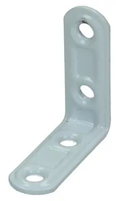 1013794 - 4 GEPLOOIDE WINKELHAKEN WIT GELAKT 40X40MM