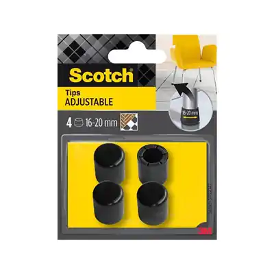 1070706 - SCOTCH® ADJUSTABLE TIPS ZWART Ø 16-20 MM, 4/PACK