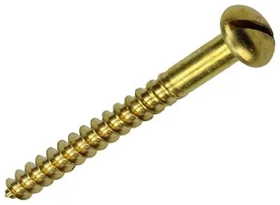 1019667 - HOUTSCHROEF BOLKOP MESSING 4 ST 4,5 X 45 MM