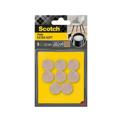 1070276 - SCOTCH® EXTRA ZACHTE VILTEN STOKJES LIJM, BEIGE, Ø 22 MM,