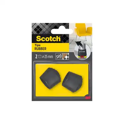 1070261 - SCOTCH® PUNTVERPAKKINGSRUBBER ZWART, Ø 25 MM, 2/PACK
