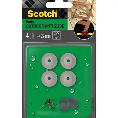 1070697 - SCOTCH® OUTDOOR ANTI SLIDE PADS TO SCREW CLEAR, Ø 22 MM