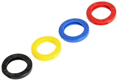 1019210 - 4 SLEUTELKENRINGEN PLAST.VR VKT SLEUTELS