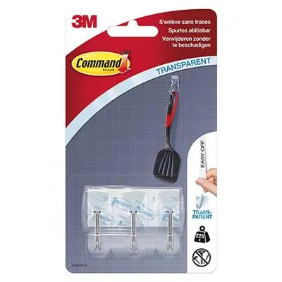 1045905 - 3M COMMAND OUTDOOR HAKEN TRANSPARANT 8C + 10S/PK
