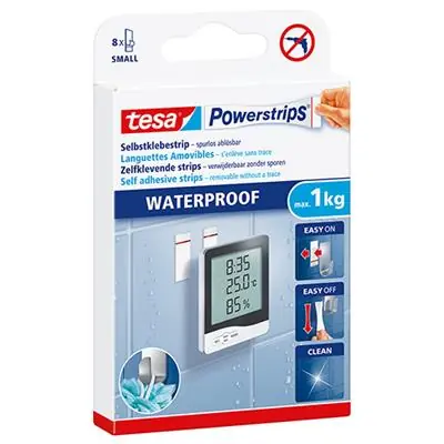 1059020 - TESA POWERSTRIPS WATERPROOF STRIPS SMALL