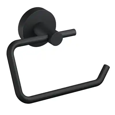 1072279 - MOON BLACK TOILETROLHOUDER ZWART, ZONDER DEKSEL