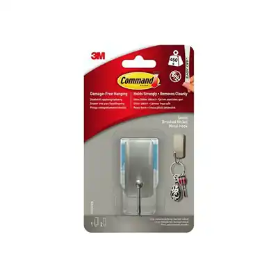 1072882 - COMMAND BRUSHED NIKKEL S HAAK 17033, 1 HAAK, 2 STRIPS