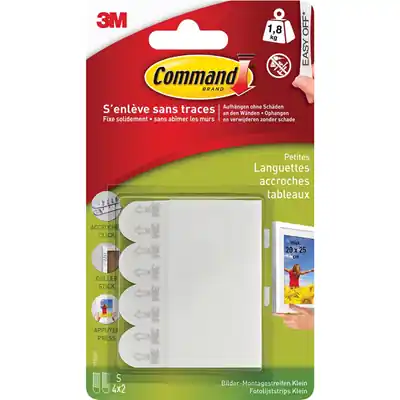 1075981 - COMMAND FOTOLIJSTSTRIPS S WIT 4 PAAR