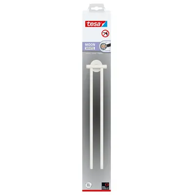 1073530 - TESA MOON WHITE 2-ARMIGE HANDDOEKHOUDER FLEXIBEL WIT