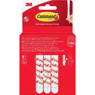 1075975 - COMMAND KLEEFSTRIPS L 8ST VERWIJDERBAAR