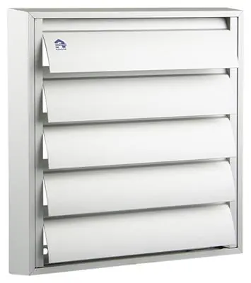 1006253 - DAMPKAPROOSTER OPBOUW 433 ALU F1 RENSON 210X210MM