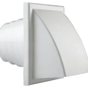 1006383 - DAMPKAPROOSTER 1 KLEP 741 DIA PVC RAL 9010 RENSON Ø100-130