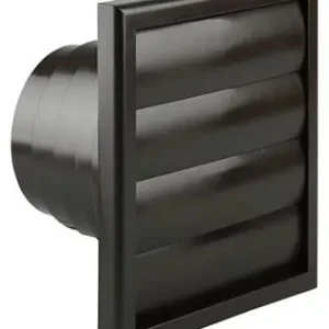1006386 - DAMPKAPROOSTER 4 KLEP 742 DIA PVC RAL 8019 RENSON Ø100-130