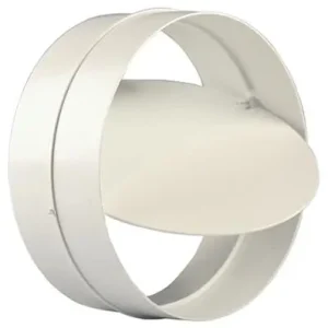 1008569 - PVC VERBINDINGSSTUK + TERUGSLAG KLEP 7007 Ø. 150MM - WIT