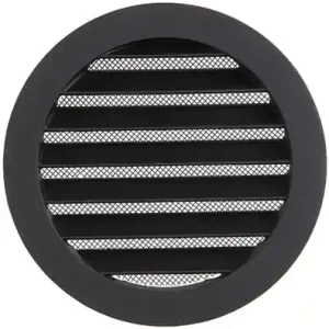 1061635 - INBOUW ROND SCHOEPENR MET GAAS434R DIA 160 RAL 9005 ZWART