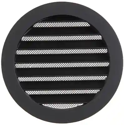 1061635 - INBOUW ROND SCHOEPENR MET GAAS434R DIA 160 RAL 9005 ZWART