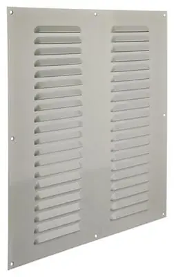 1006319 - SCHOEPENROOSTER VLAK ALU RAL 9010 400X400MM