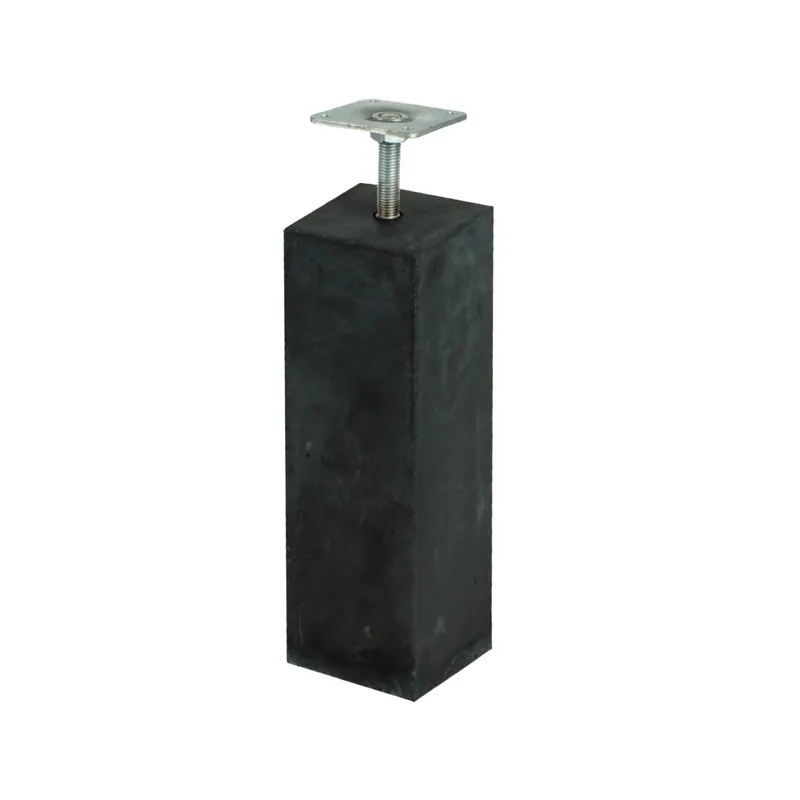 Betonpoer Antraciet 15x15x60cm (met stelplaat)