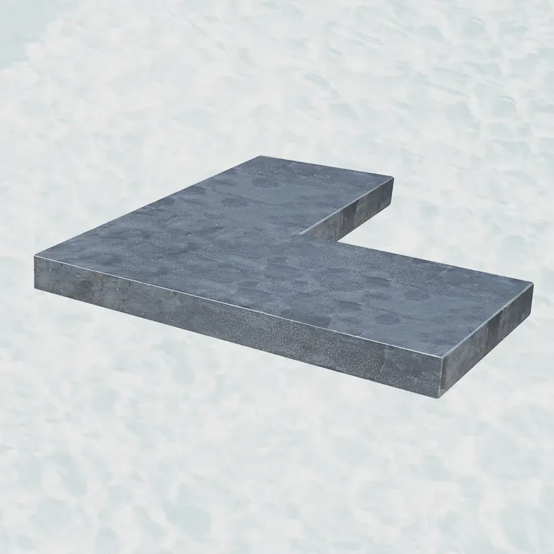 Hoekstuk Blue Moon 50/50X25X3cm Honed Linea
