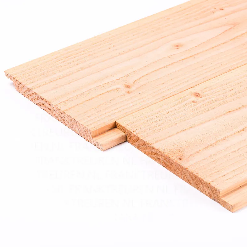 18x175mm Douglas plafonddeel fijnbezaagd z.z. halfhoutse - overlap gedroogd ***PEFC