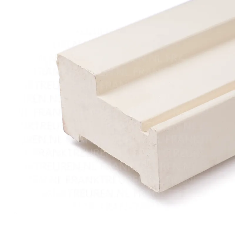 Kozijnhout bovendorpel E geprof. meranti 60mu gegrond 66x110mm (gevingerlast)