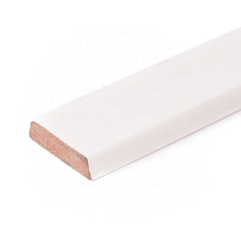 *Koplat hardhout gegrond 12x45mm netto 11x45mm model B schuine kant LVL (bos 12 st.)