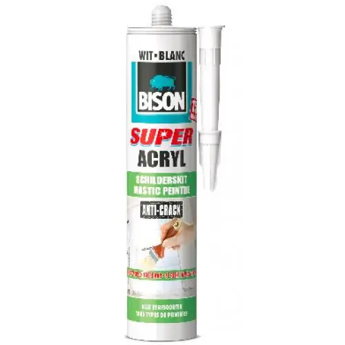 BISON SUPER ACRYLAAT SCHILDERSKIT WIT KOKER 300 ML NL/FR