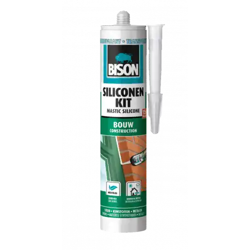 BISON SILICONENKIT BOUW TRANSPARANT KOKER 300 ML NL/FR