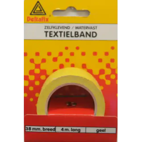 DUCTTAPE ZELFKLEVEND TEXTIELBAND HQ+ GEEL 4 M X 38 MM