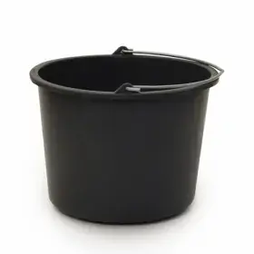 Bouwemmer Gripline-O 12 liter zwart